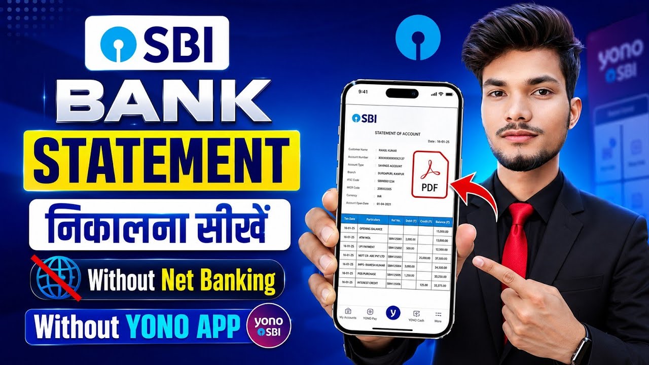 SBI bank statement kaise nikale | sbi bank statement pdf download | sbi account statement download