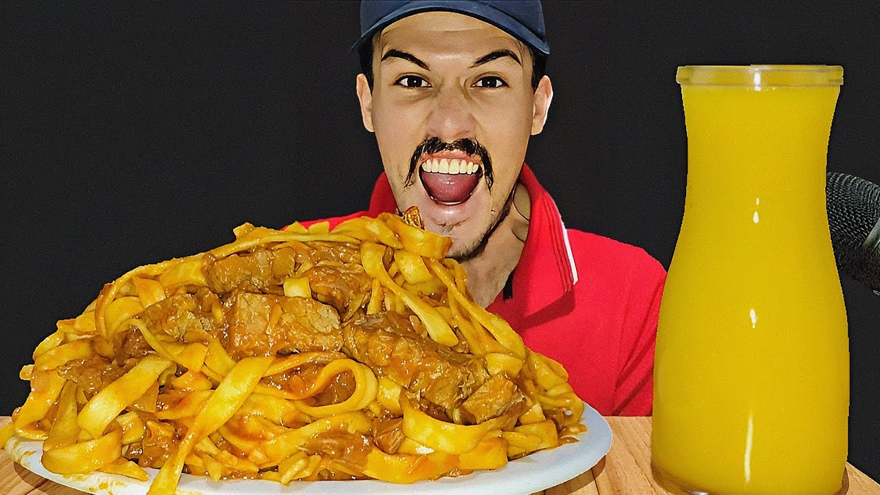 #309 ASMR | COMENDO MACARRÃO COM MAMINHA A VONTADE | MUKBANG BRASIL.