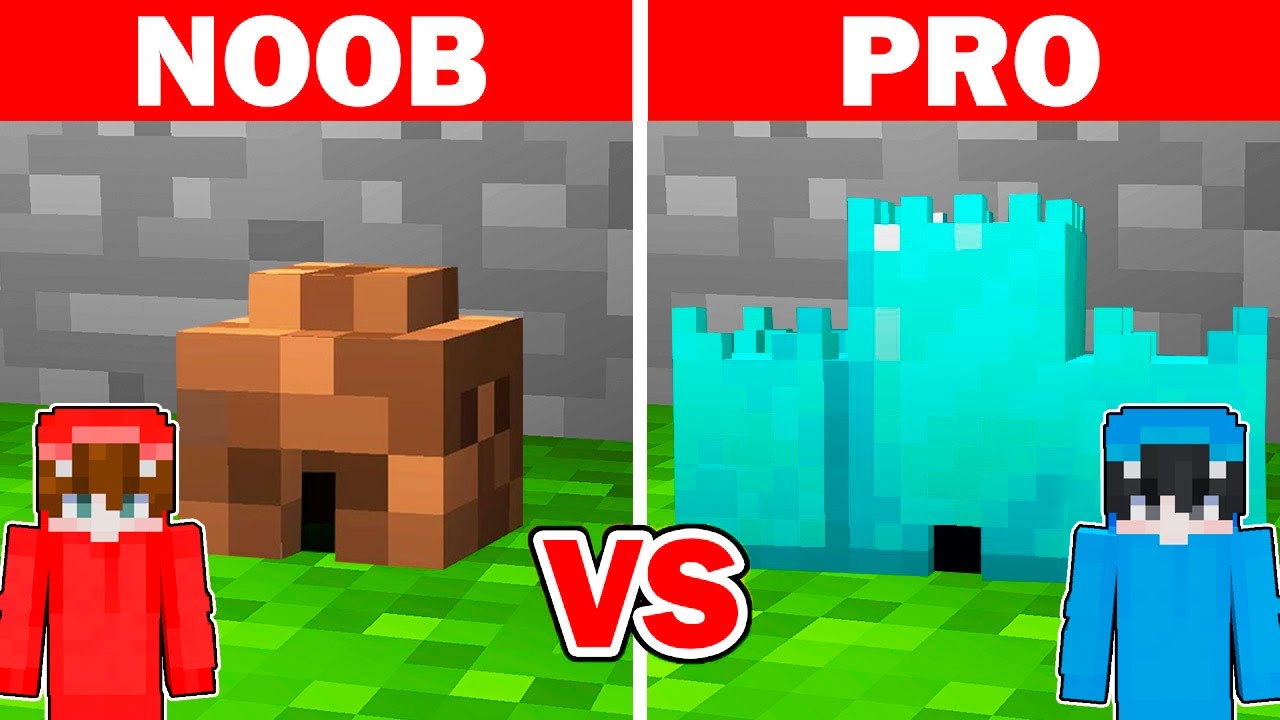 Minecraft NOOB vs PRO: La BASE M&Aacute;S DIMINUTA en RETO DE CONSTRUCCI&Oacute;N