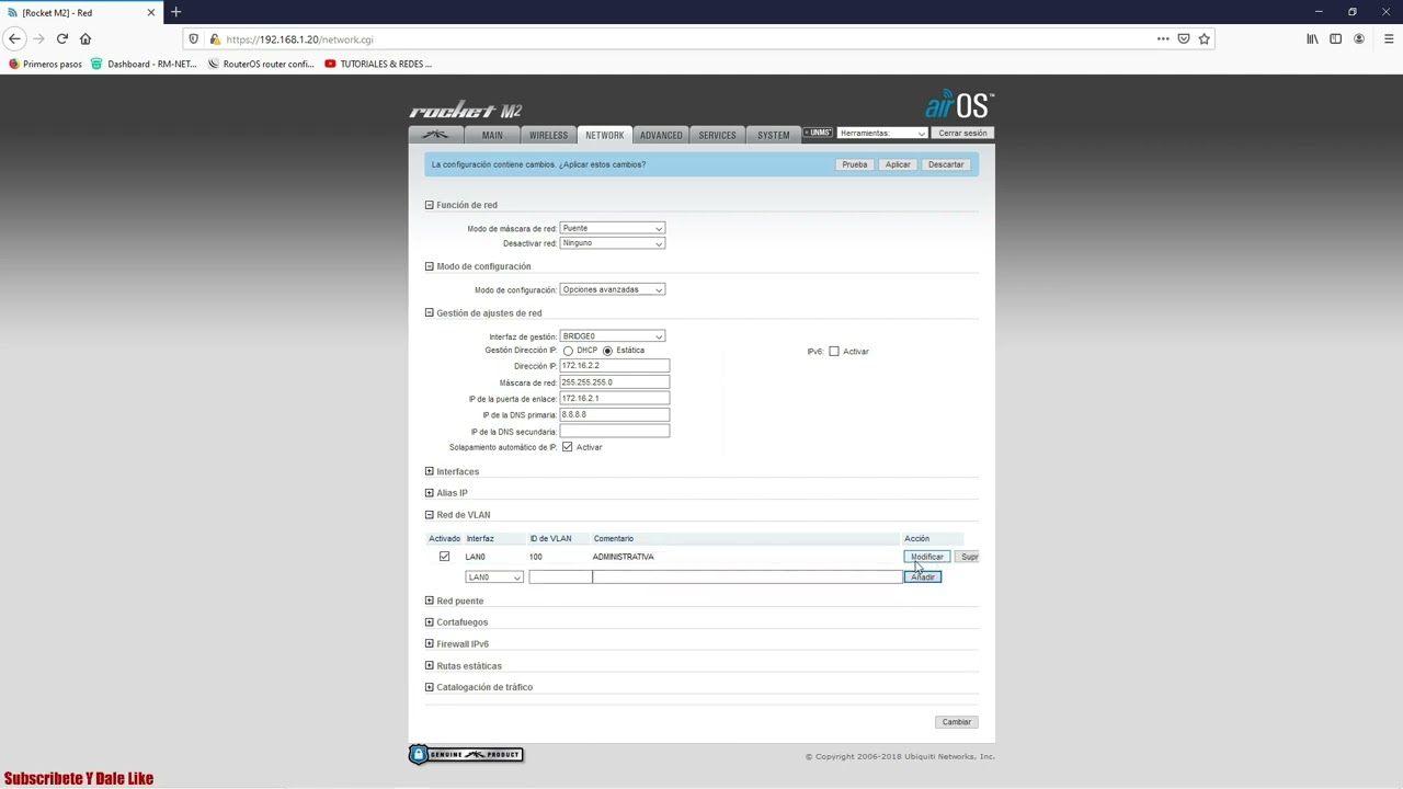 Vlan entre Mikrotik e Ubiquiti para adminstrar Tus AP