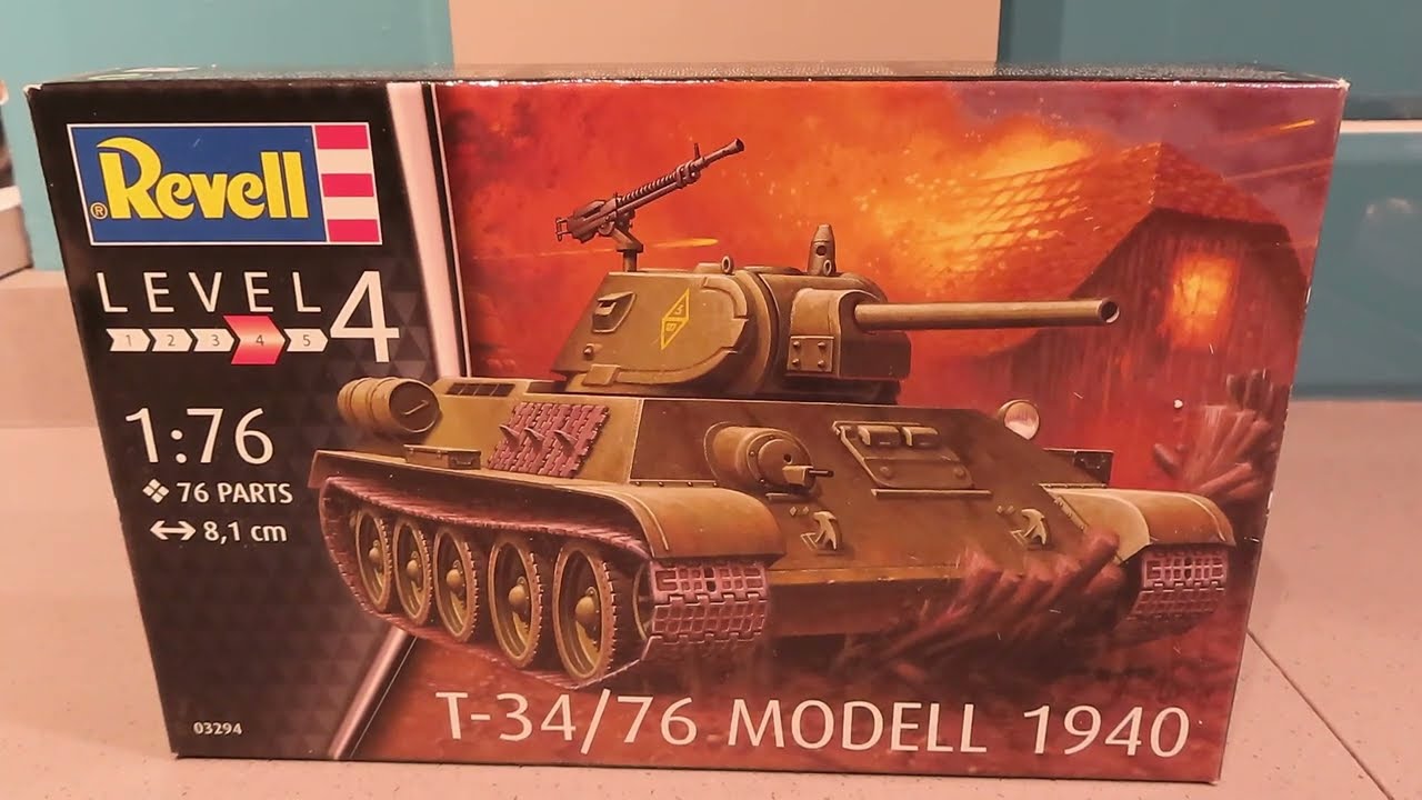 Revell/Matchbox (PK-82) 1:76  T34/76 Build