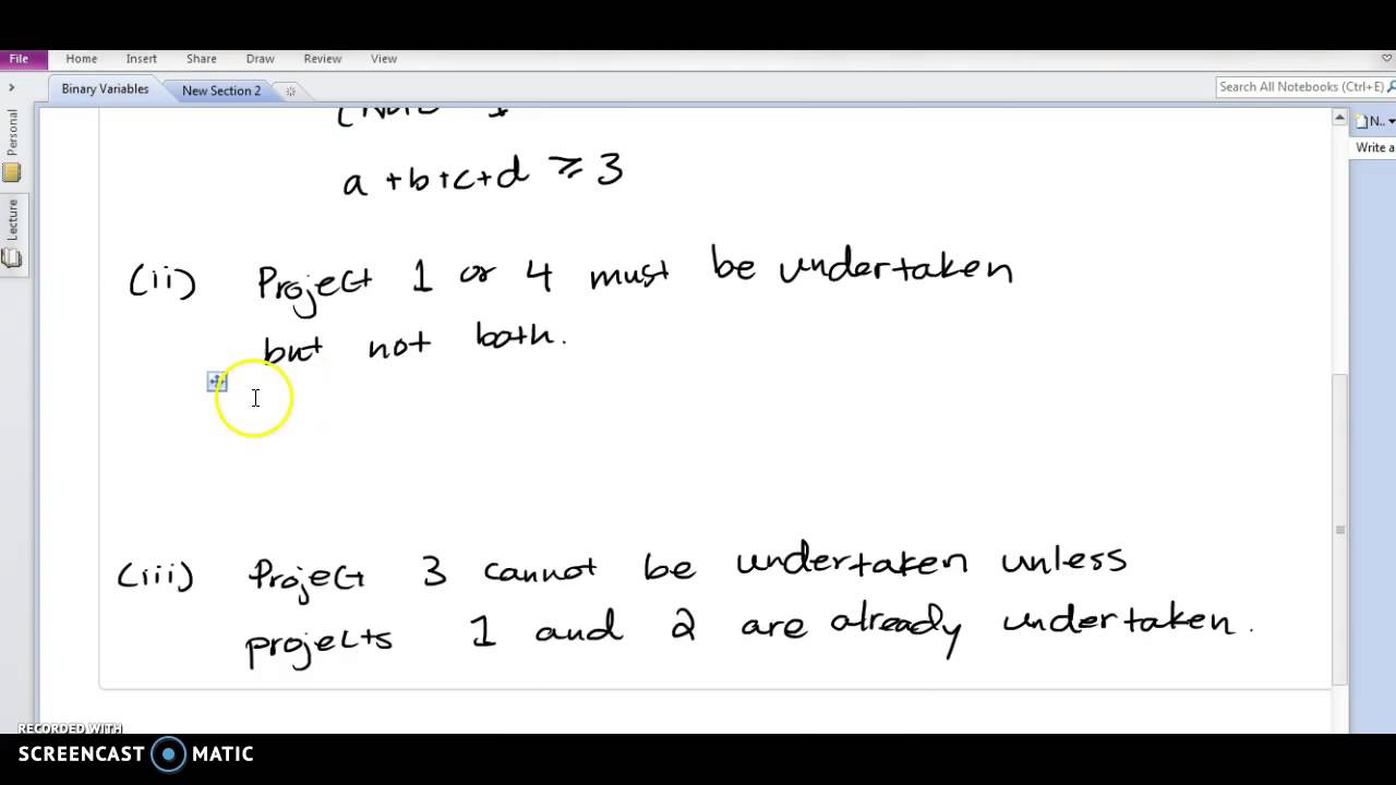 Binary Variable Constraint Models