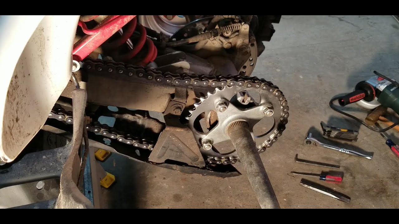 Changing Sprockets & Chain 1991 Honda 250X 1-30-21