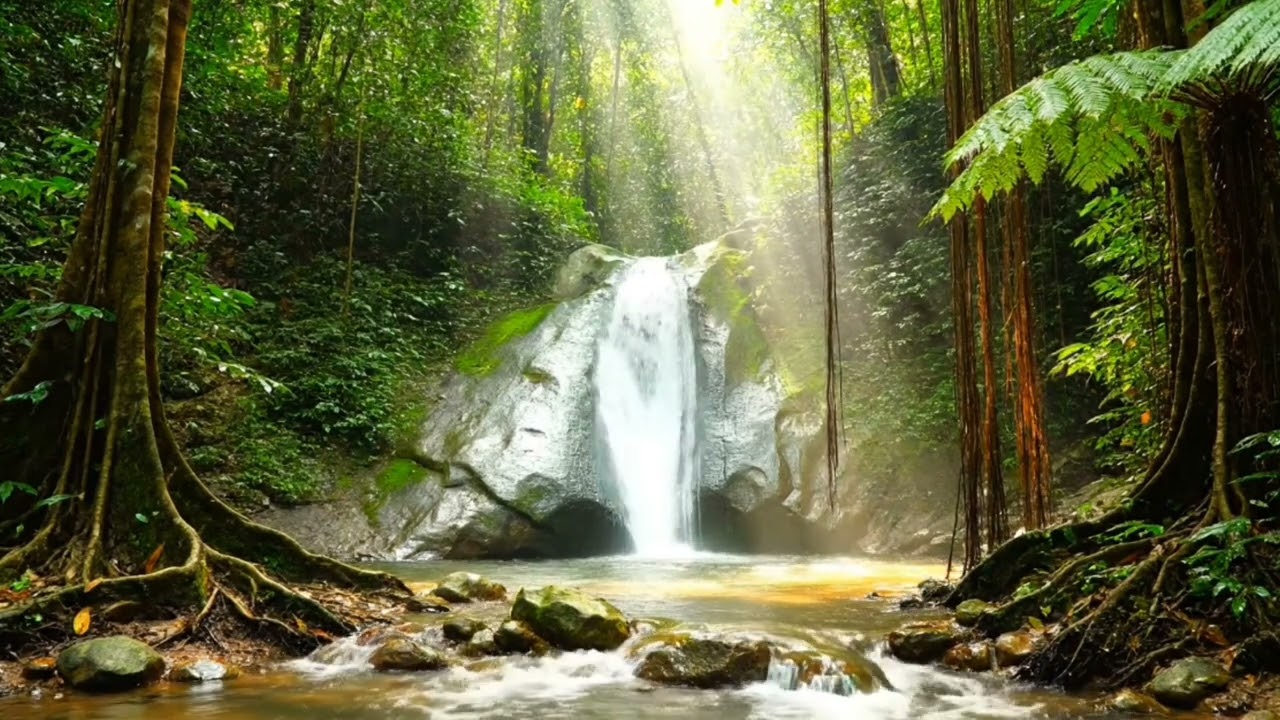 Twilight Forest Ambience: Evening River Sounds & Sleepy Bird Calls