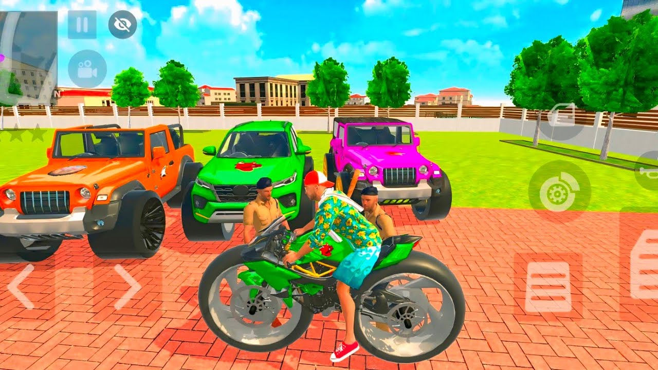 Car Bike Game: Franklin ordered an Indian Tractor and drives a new Indian Police SUV in the game
