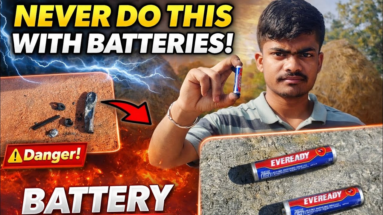 New experiment with eveready battery 🔋🔋🪫🪫!!It's dangerous!!!