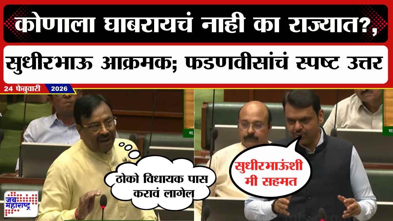 Budget Session : कोणाला घाबरायचं नाही का राज्यात?, सुधीरभाऊ आक्रमक; फडणवीसांचं स्पष्ट उत्तर