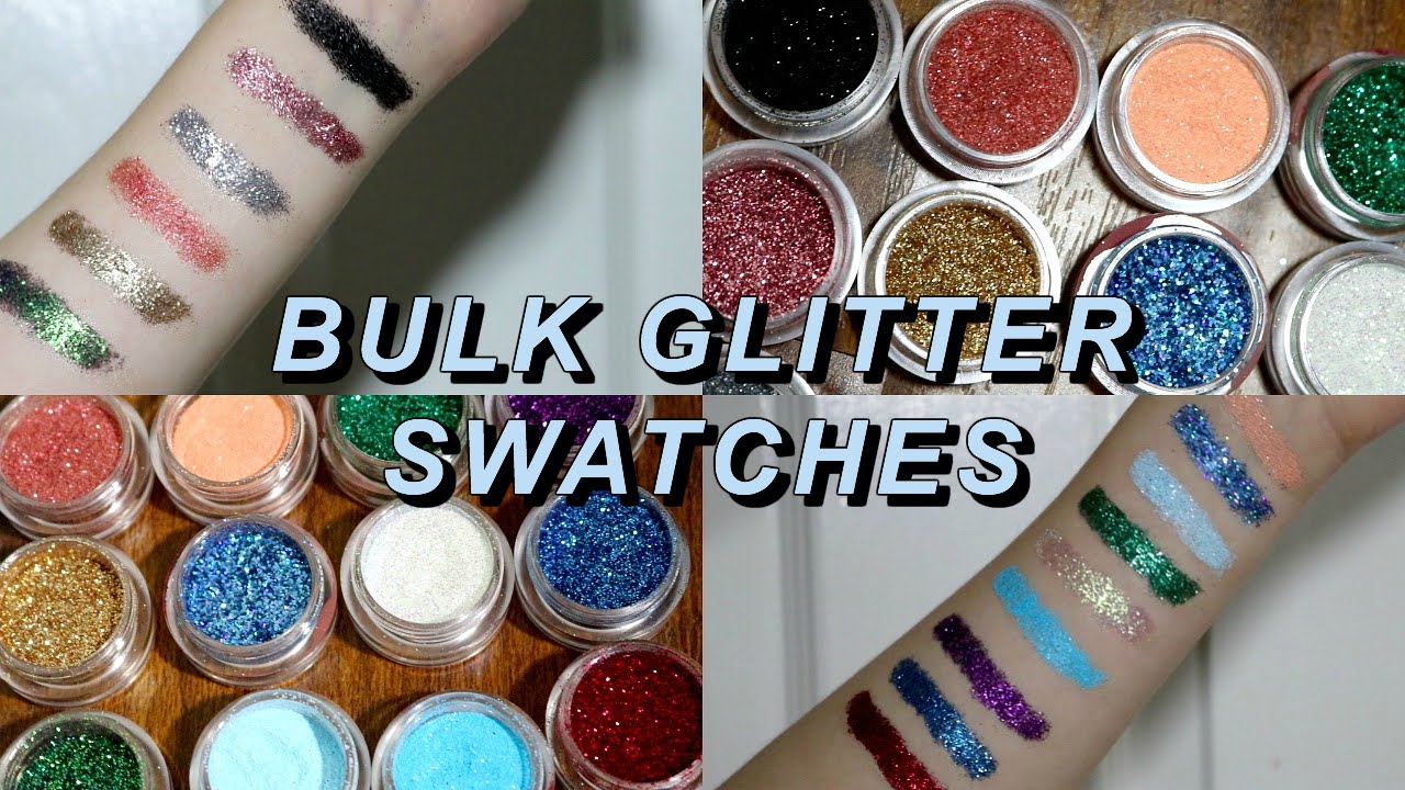 BULK GLITTERS (GLITTER MY WORLD) COSMETIC GLITTER SWATCHES