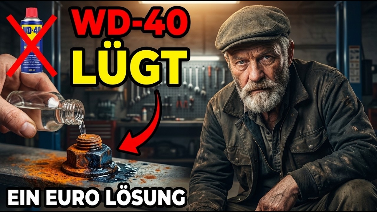 WD-40 hat dich BELOGEN. Ein Euro Flüssigkeit. Jeder Bolzen. FÜR IMMER. KEIN MECHANIKER