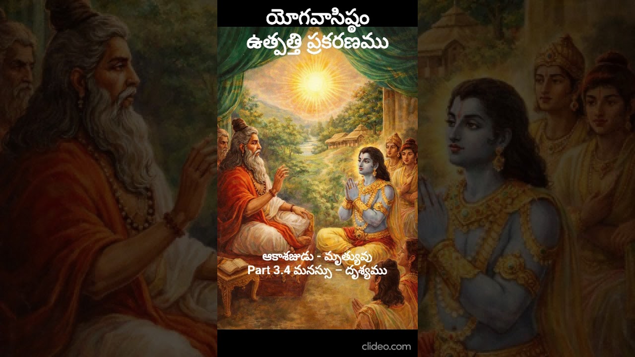 Yoga-Vāsiṣṭham | Part 3.4 Manassu - Drusyamu మనస్సు – దృశ్యము