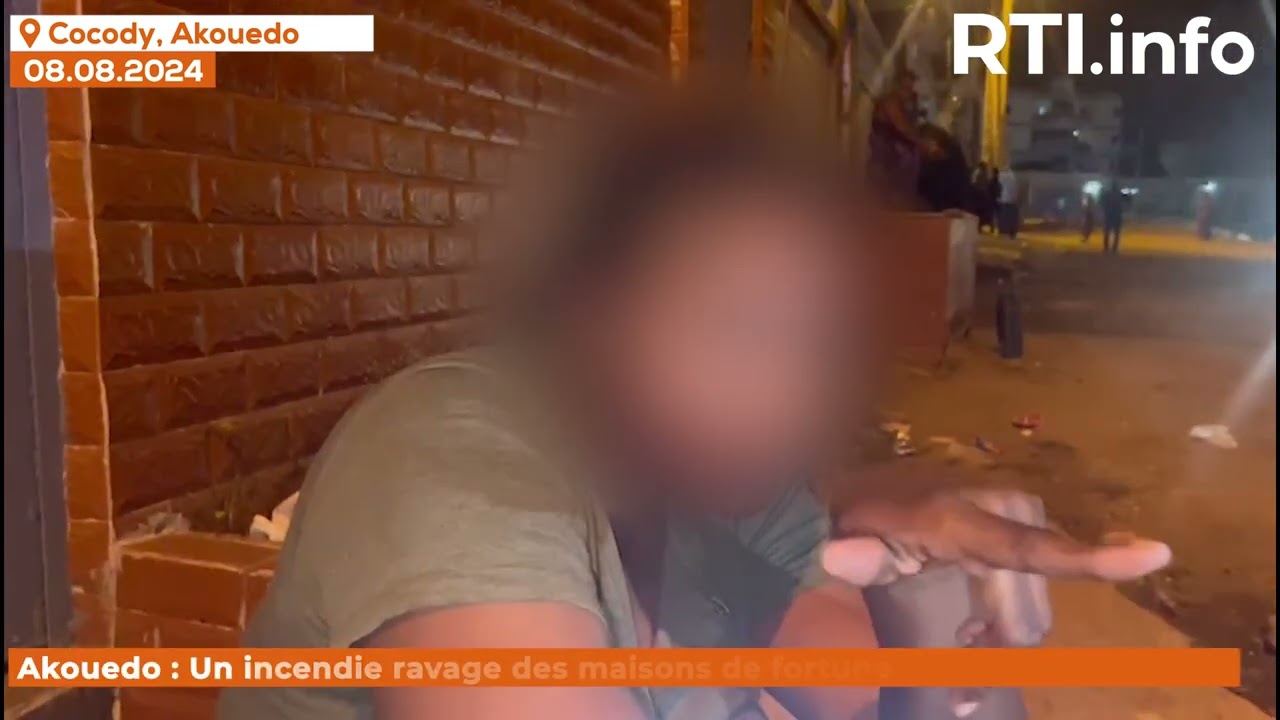 Akouedo : un violent incendie ravage plusieurs baraques