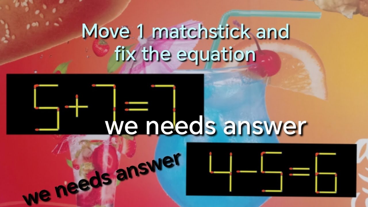 Move 1 matchstick puzzle