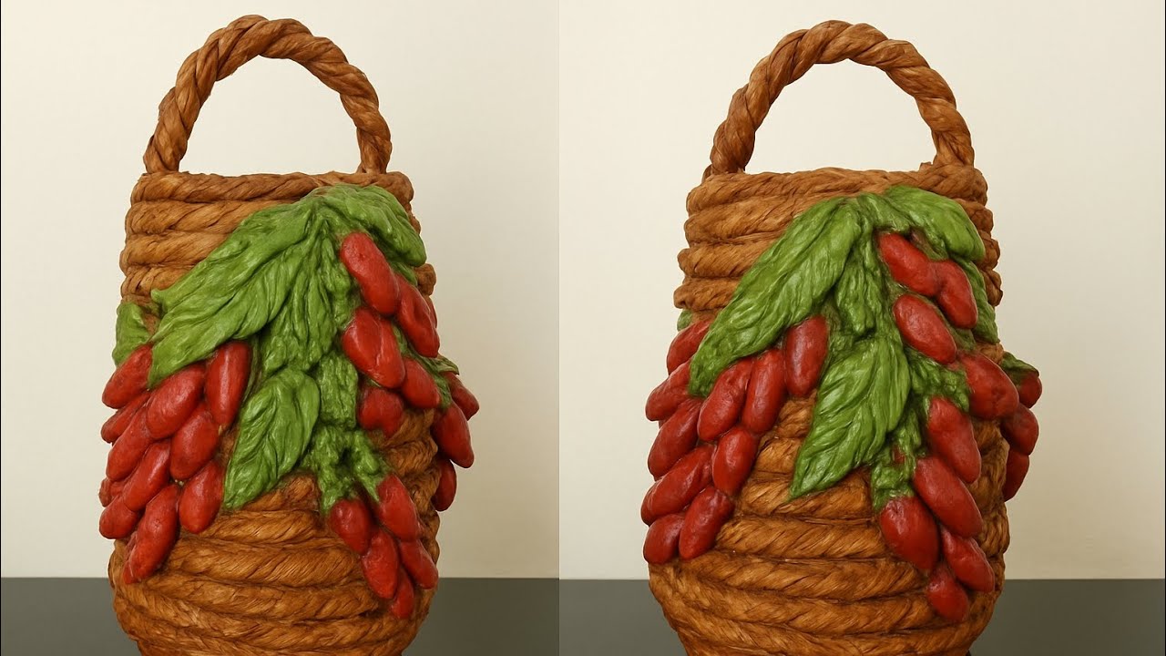 حولت زجاجة قديمة لتحفة ديكور رائعة بطريقة سهلة وبسيطة!♻️🍒