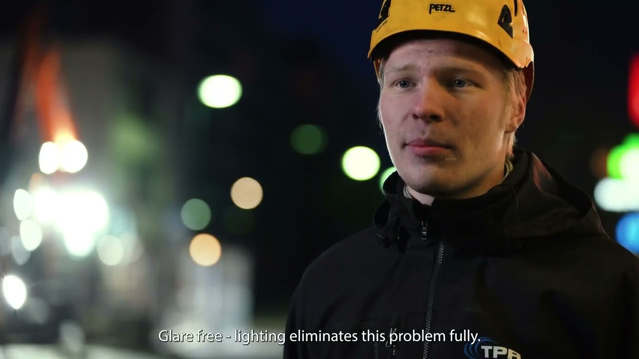 Glare-free work lights for safe operation in the city | NORDIC LIGHTS&reg;