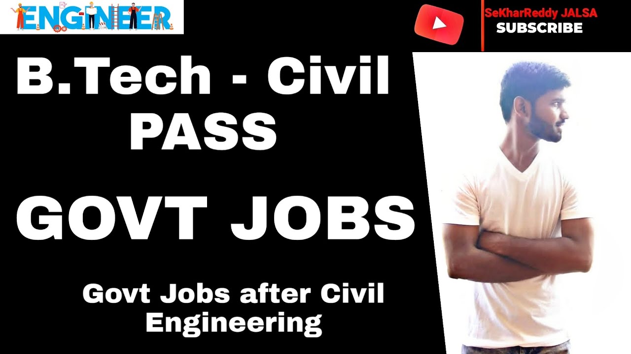 GOVERNMENT JOBS AFTER BTECH (CIVIL ENGINEERING) | BTECH CIVIL Govt Jobs |Engineering Govt Jobs List