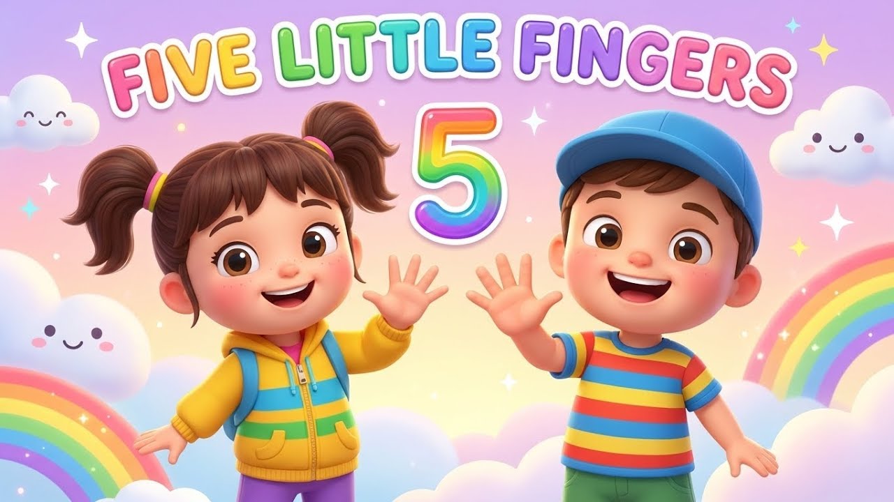 Five Little Fingers ✋ | Fun Counting Song for Toddlers