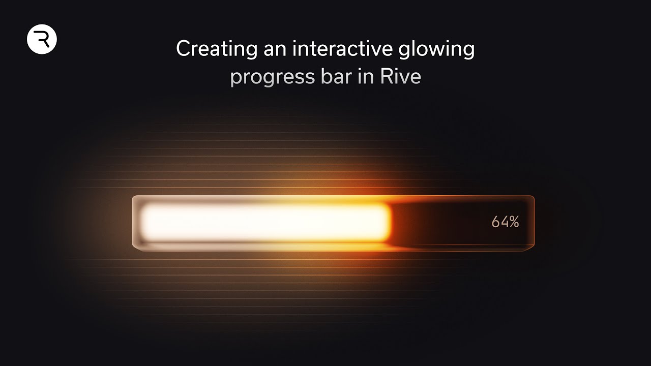 How to Create an Interactive Glowing Progress Bar in Rive