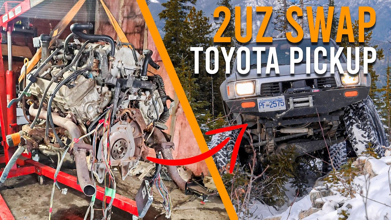 2UZ V8 Swap Toyota Pickup — установка 5VZ с наддувом | Подготовка моторного отсека!