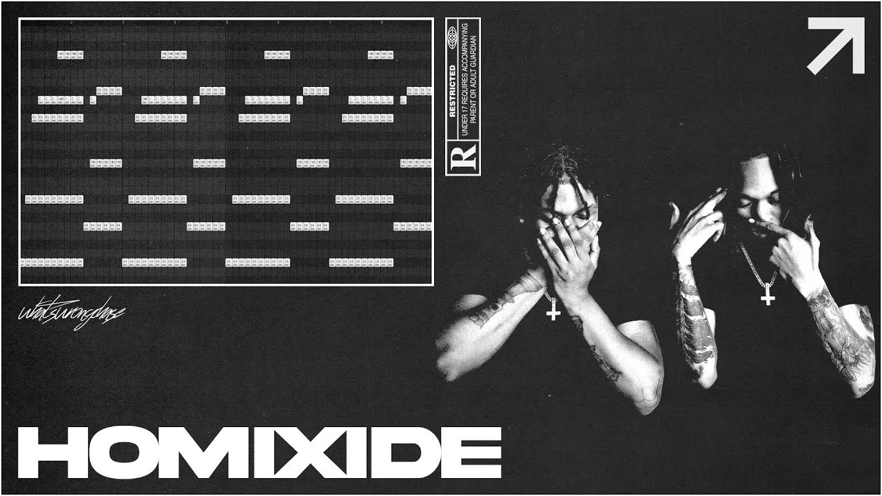 HOW TO MAKE BEATS FOR HOMIXIDE GANG | #flstudiotutorial #homixidegang