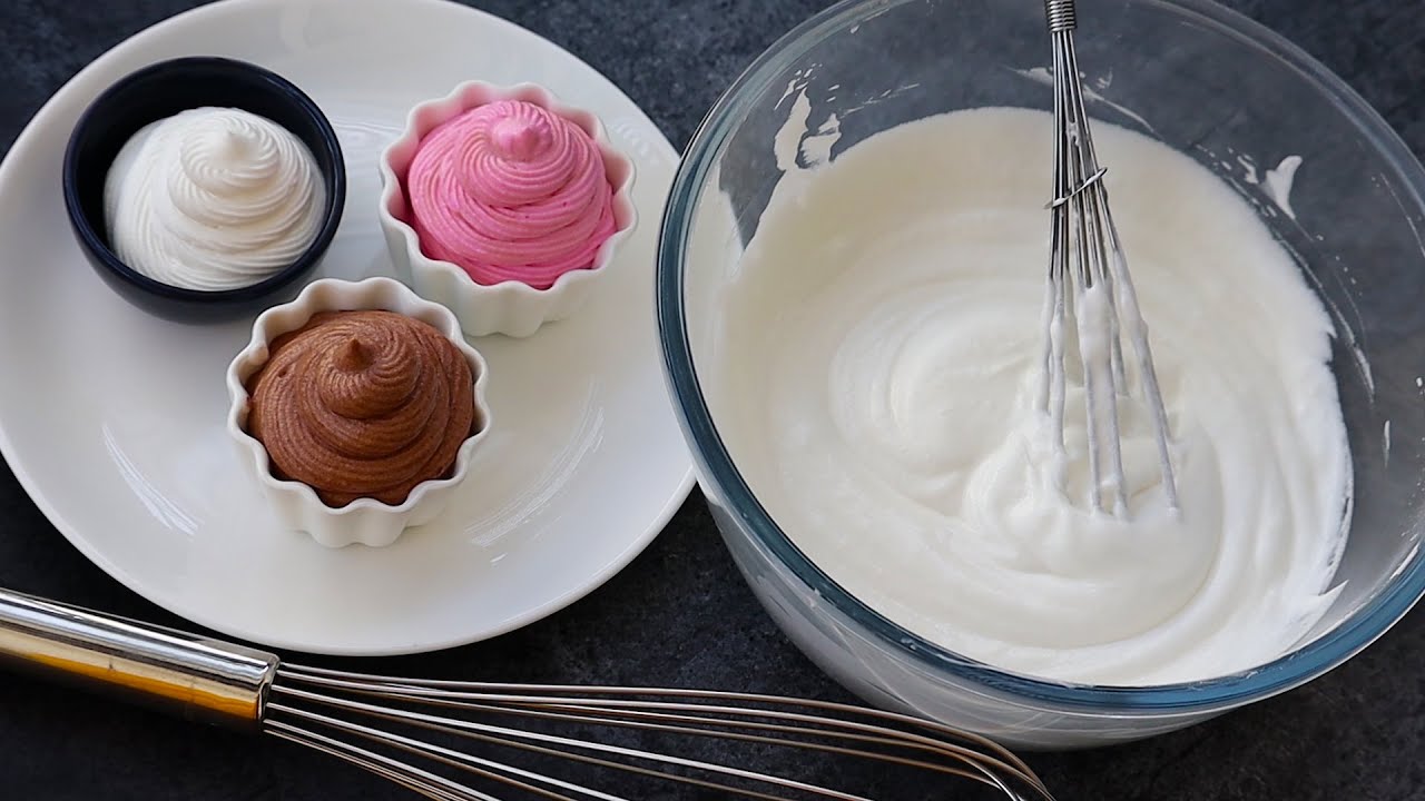 బీటర్ వాడకుండా Whiskerతో కేక్ క్రీమ్🤩100% Working👌Whipping Cream Without Beater👍Cake Cream Recipe
