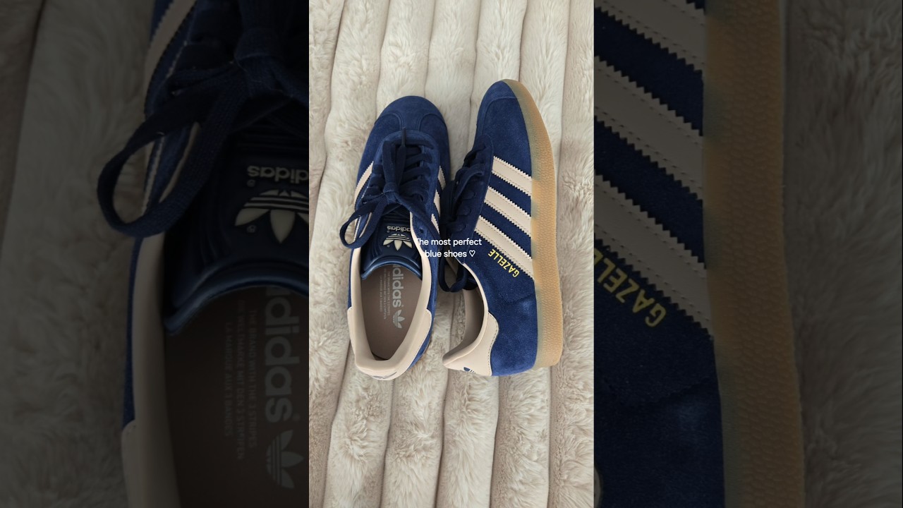 The most perfect dark blue shoes! ♡ #shoes #blue #coquette #aesthetic #adidas #adidasgazelle