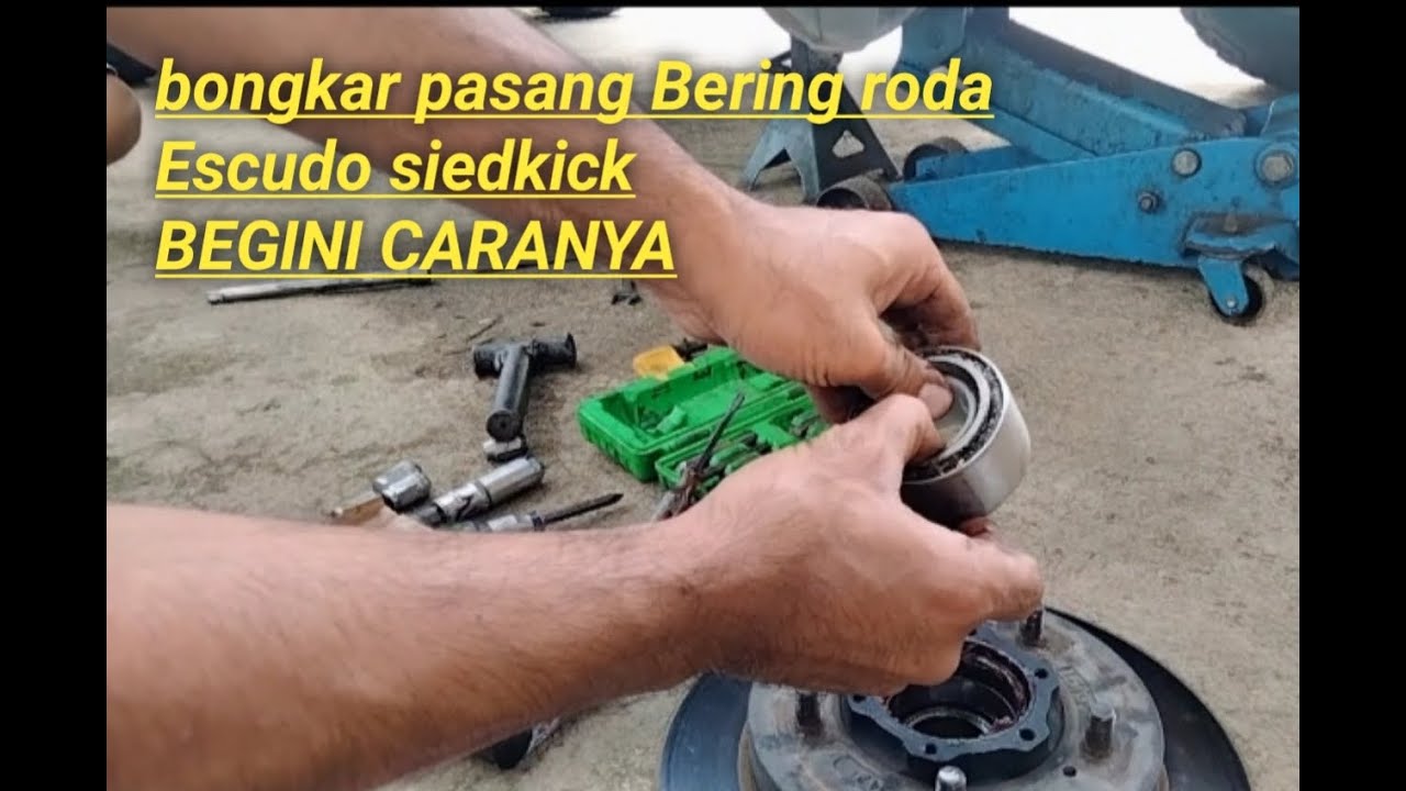 CARA BONGKAR PASANG BEARING RODA ESCUDO SIEDKICK