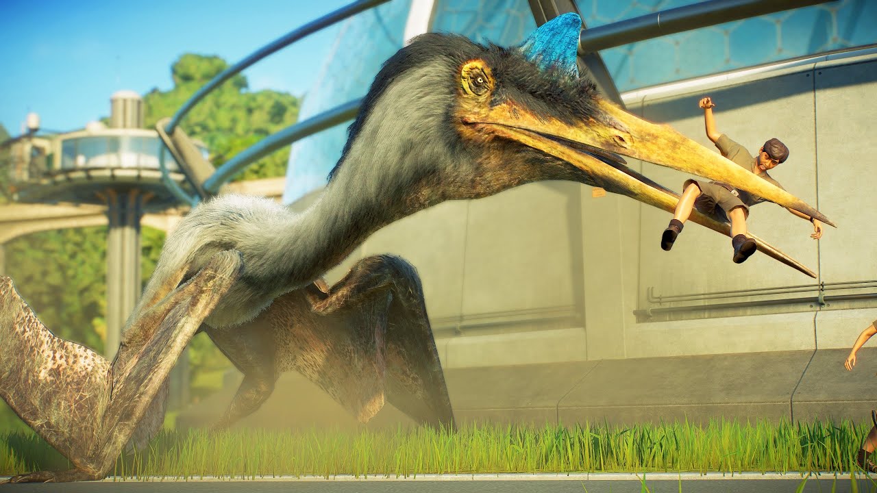 QUETZALCOATLUS SHOWCASE | Human Kill Animations & All Skins - Jurassic World Evolution 2 Dominion