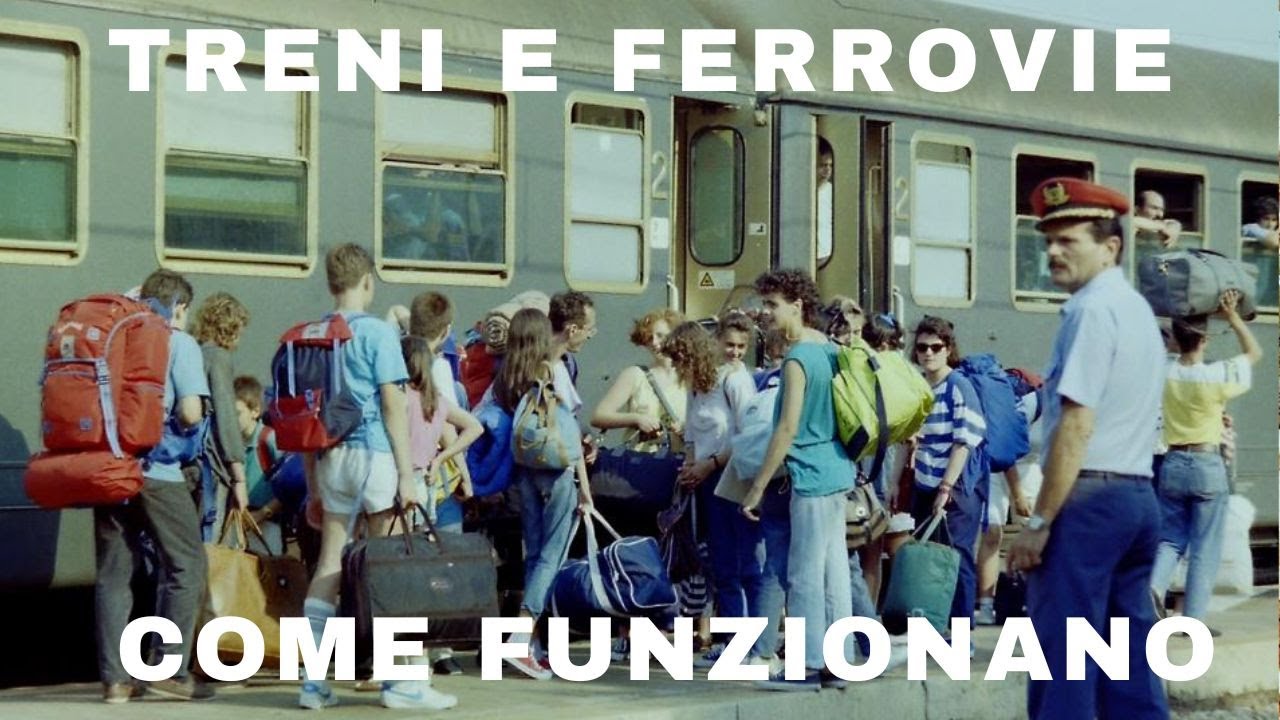 Come funziona la ferrovia i treni stazioni e binari Ferrovie dello Stato viaggiare in treno anni 90