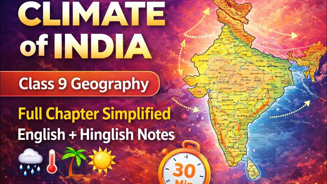 Climate Class 9 Geography | NCERT Line by Line | Full Chapter in 30 Minutes#geography #class9 #cbse