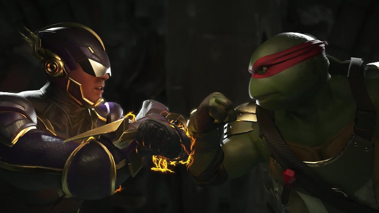 Injustice 2 : Flash Vs Raphael (TMNT) - All Intro/Outro, Clash Dialogues, Super Moves
