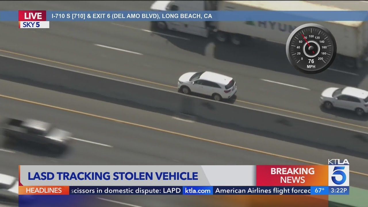 Authorities pursue suspected car thief, accomplices into Long Beach