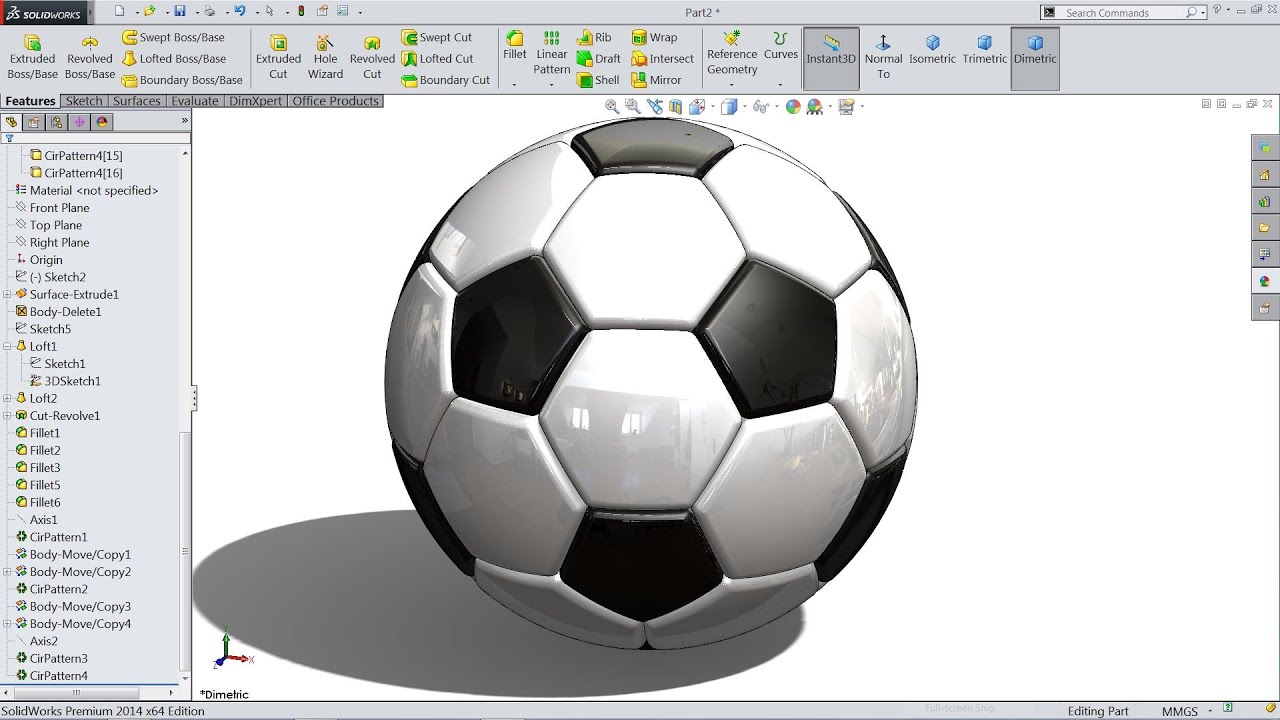 SolidWorks Tutorial Soccer ball