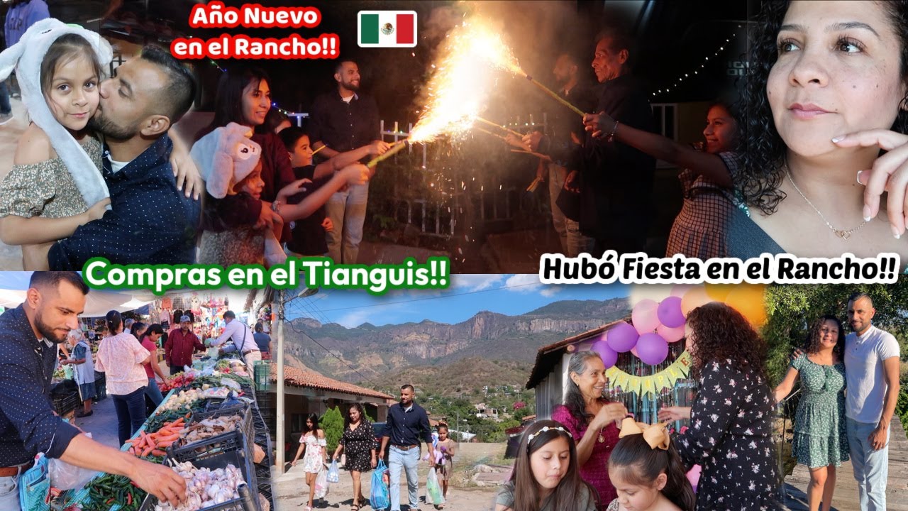 Celebramos Año Nuevo 2024 en el Rancho🇲🇽+Tuvimos Fiesta en el Rancho🥳+Día de Compras en el Tianguis🛍