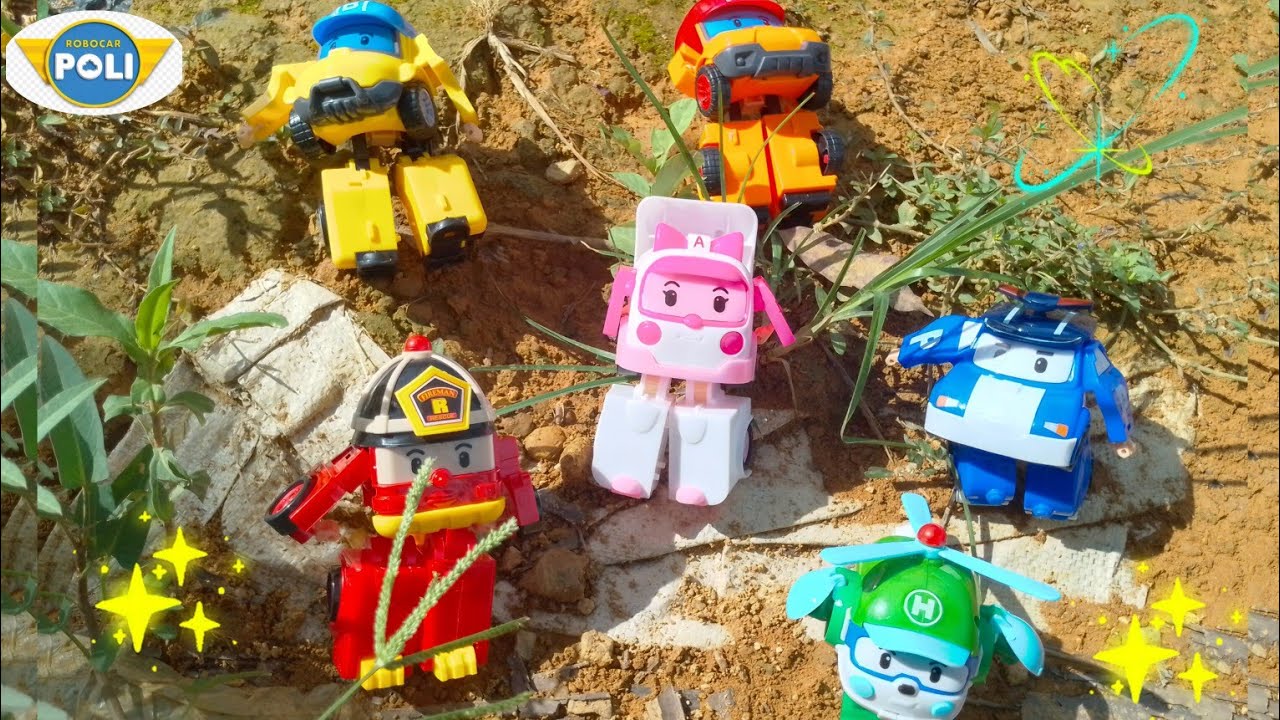 DRAMA ROBOCAR POLI MAIN PERUSUTAN, ROY, AMBER, HELLY, MARK, BUCKY 