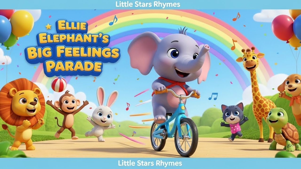 Ellie Elephant’s Big Feelings Parade | @LittleStarRhymes375 & Kids Nursery Rhymes