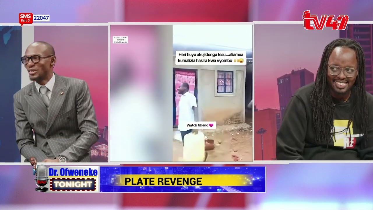 TRENDING; Kenyan man breaks plates after finding his partner cheating on him  || Dr.Ofweneke