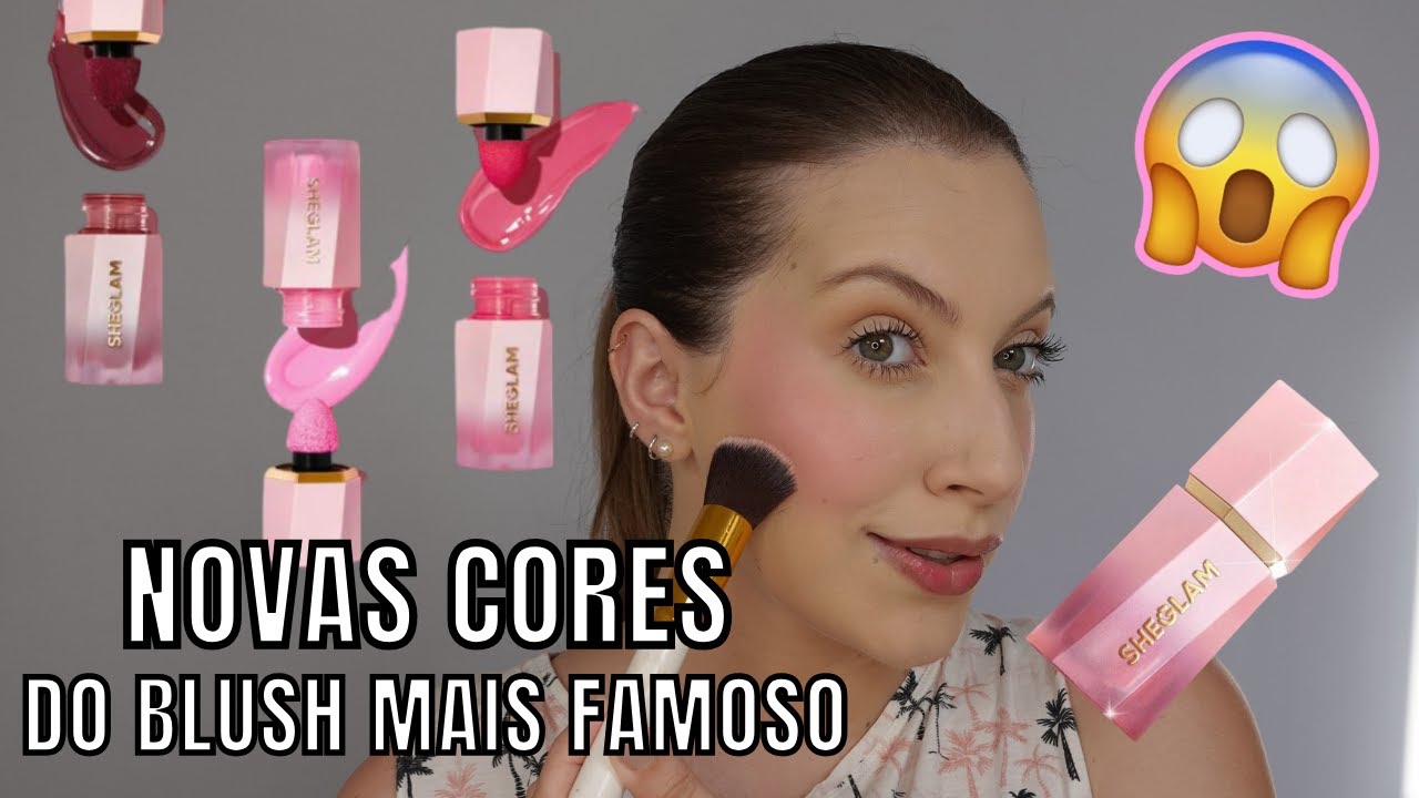 NOVO BLUSH LÍQUIDO SHEGLAM | TESTEI AS NOVAS CORES de BLUSH LíQUIDO SHEGLAM 💗