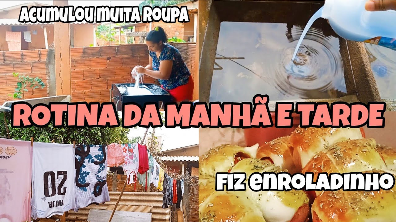 🥵ROTINA PUXADA DE DONA DE CASA /  MUITA ROUPA PRA LAVAR / FIZ ENROLADINHO DE SALSICHA