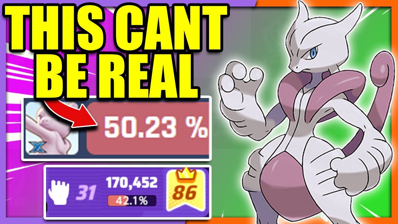 31 KO's on a 50% WIN RATE POKEMON?! Best MEWTWO X BUILD | Pokemon Unite