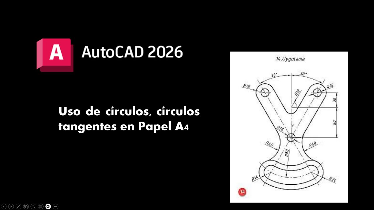 Uso de círculos, círculos tangentes en Papel A4