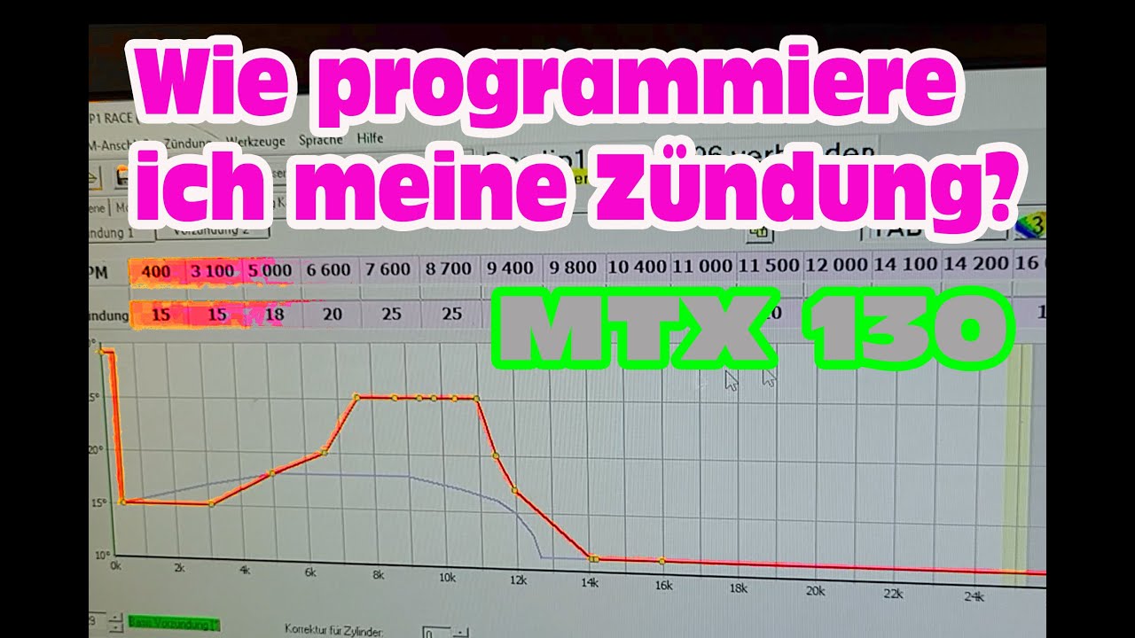 MTX 130 Zündung frei programmieren