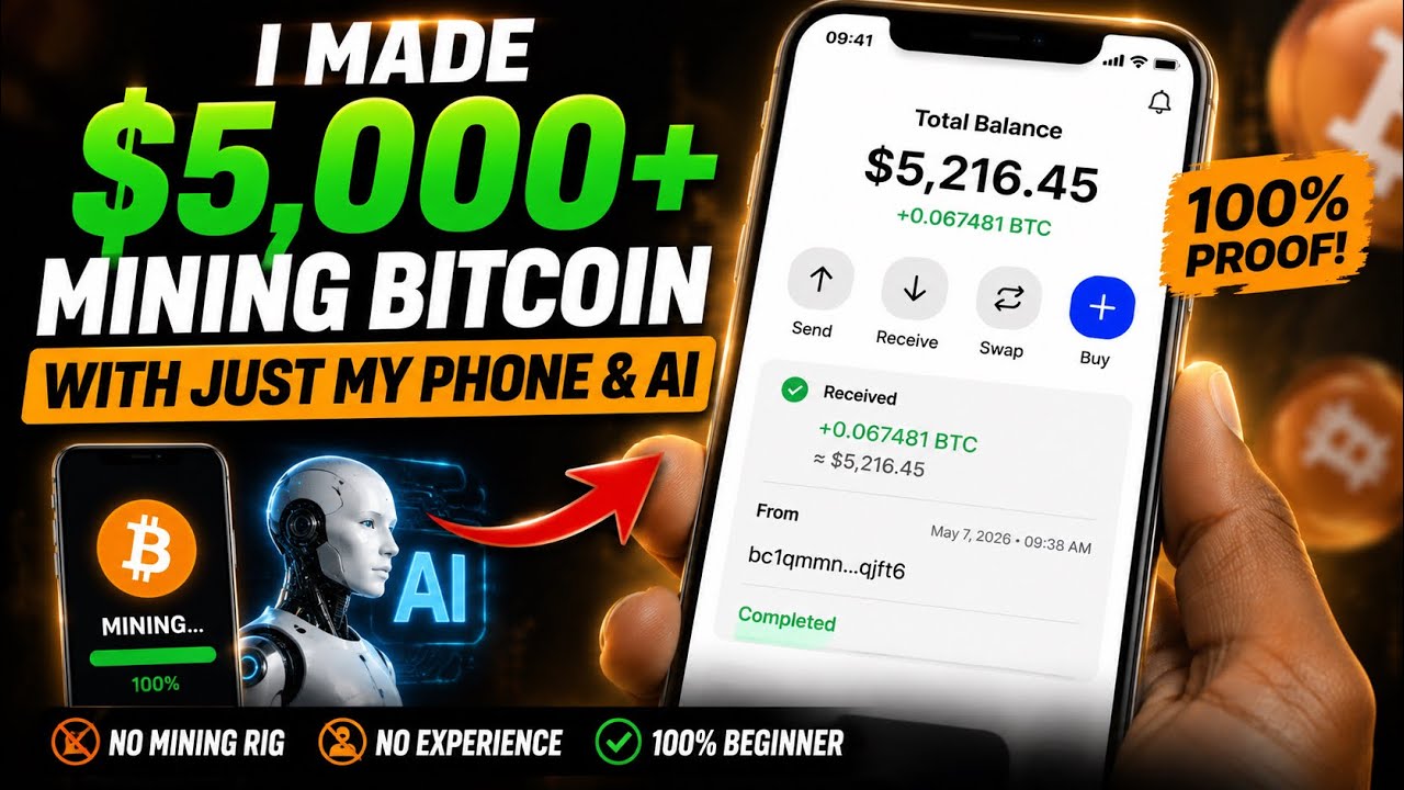 I Made $5,000 Mining Bitcoin With Just My Phone & AI