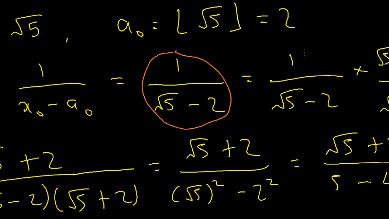 Continued Fractions #5: The Square Root of 5