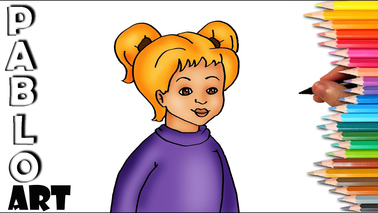 How to draw Dorothy Ann Hudson from The Magic School Bus | Learn to Draw step by step