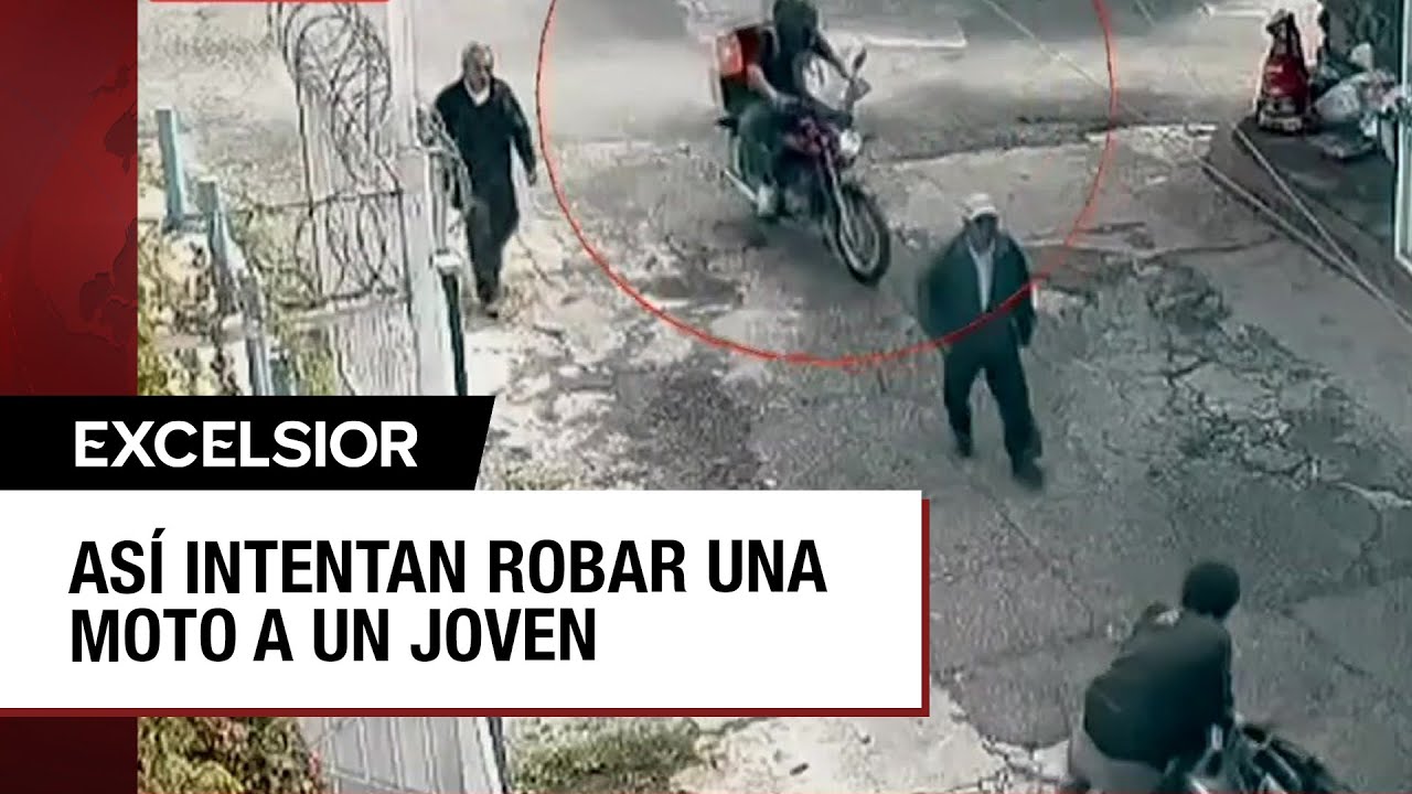 Violento intento de robo de moto en calles de Cuernavaca