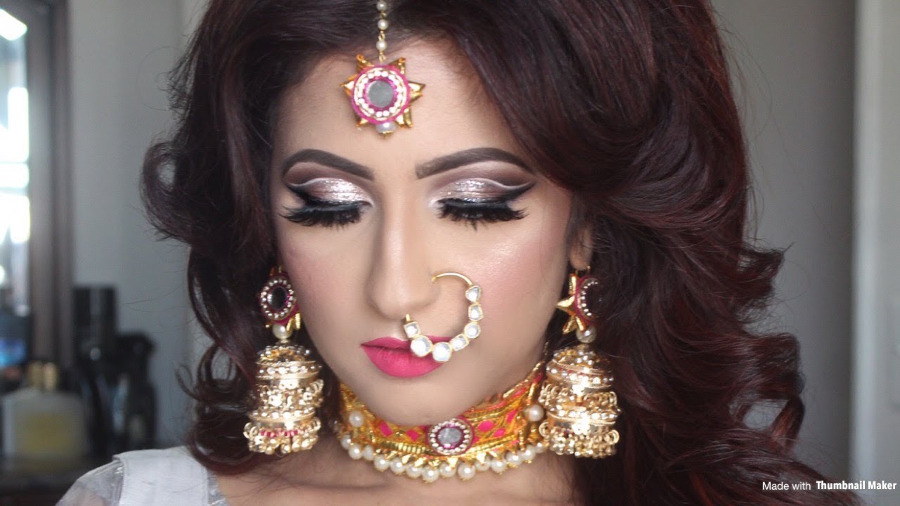 Indian Reception Bridal Makeup Transformation | Double Cut Crease | Asian Bridal