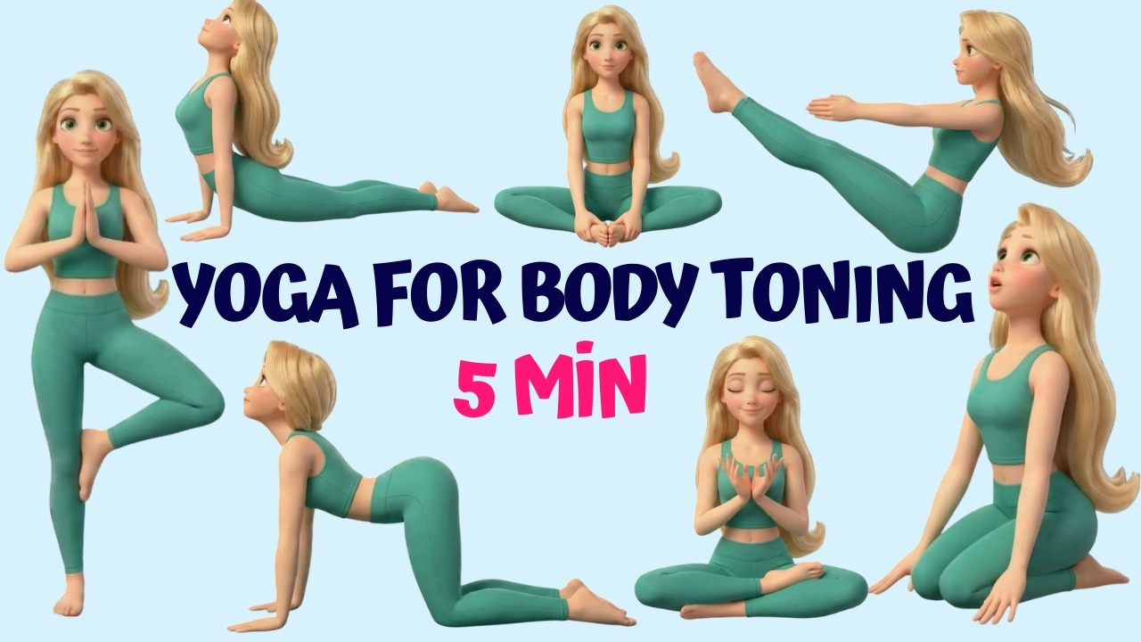 Flexibility Toning Yoga for Kids with Mira | Easy Yoga for Kids | 5 Minutes Yoga