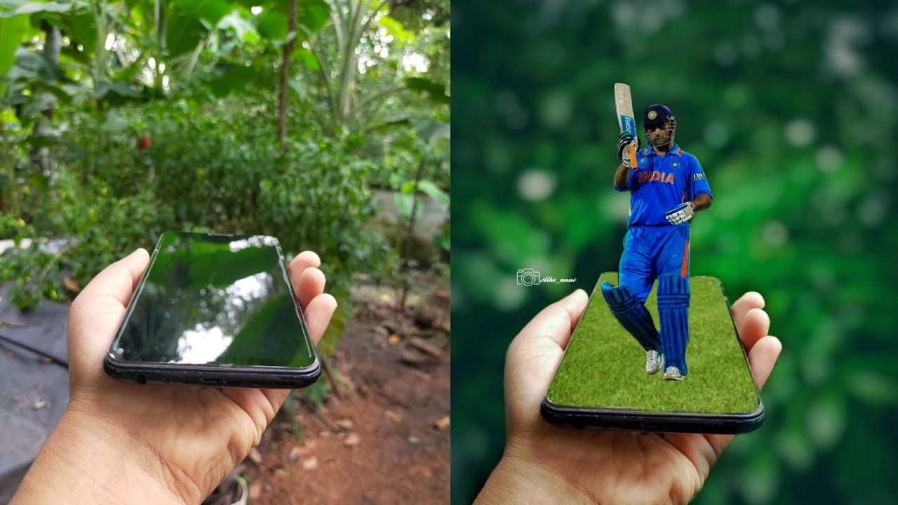 3D EFFECT VIRAL PHOTO EDITING TUTORIAL 2020 / Snapseed Photo Editing Concept 📱/ Athi Unni /MSDhoni