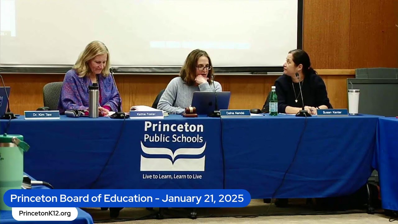 Princeton Board of Education Meeting - January 21, 2025
