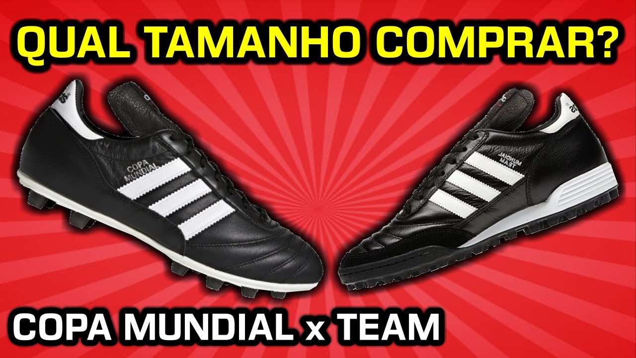 Qual o tamanho certo? Adidas Copa Mundial e Adidas Mundial Team - Camisas e Chuteiras